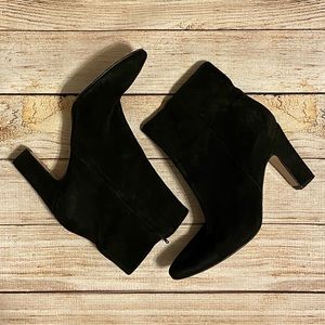 J. Crew Black Suede Boots, 8.5 M, Made in Italy.